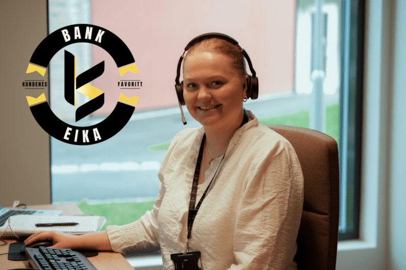 Bilde av kundeservice med Norges beste kundservice- emblem